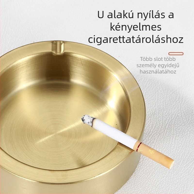 Rozsdamentes acél hamutál egyedi logóval nyomtatva, kávézók, otthonok és kereskedelmi helyiségek számára