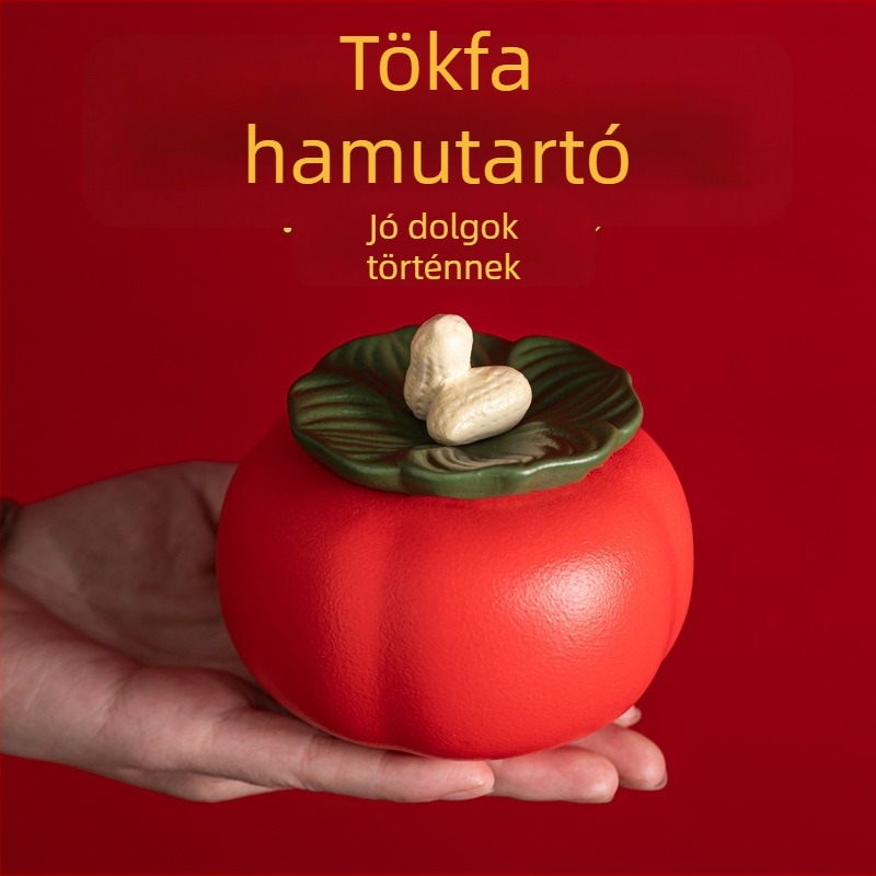 Kerámiás hamutál fedéllel, Új kínai stílus, Porcelain Hope márka, tároló funkció, logónyomtatás elérhető