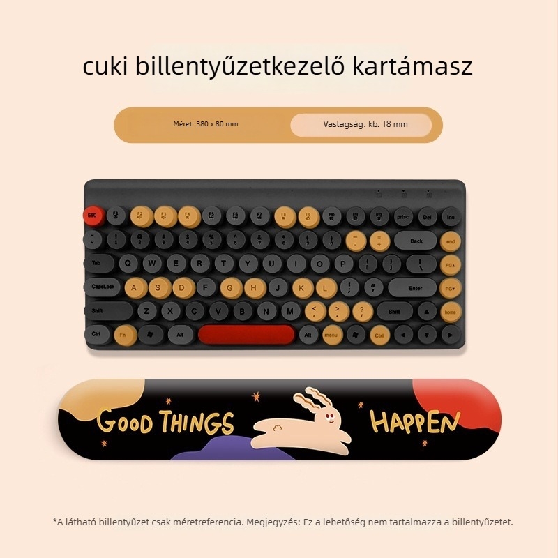 Kis gumírozott egérpad csuklótámasz és billentyűzet alátét — egyoldalú nyomtatás, japán minimalist stílus