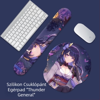 Egérpad Genshin Thunder General csuklótámasz 3D, kétoldalas gumírozott felület, OEM testreszabás