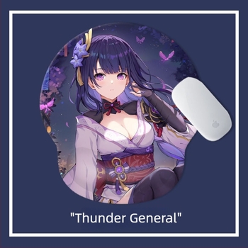 Egérpad Genshin Thunder General csuklótámasz 3D, kétoldalas gumírozott felület, OEM testreszabás
