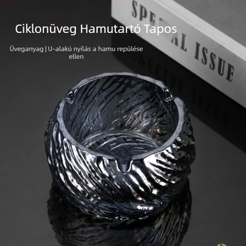 Kristályból készült hamutál, Canghai sorozat, otthoni dekoráció, INS-stílusú spirál dizájn és tároló funkció
