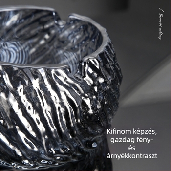 Kristályból készült hamutál, Canghai sorozat, otthoni dekoráció, INS-stílusú spirál dizájn és tároló funkció