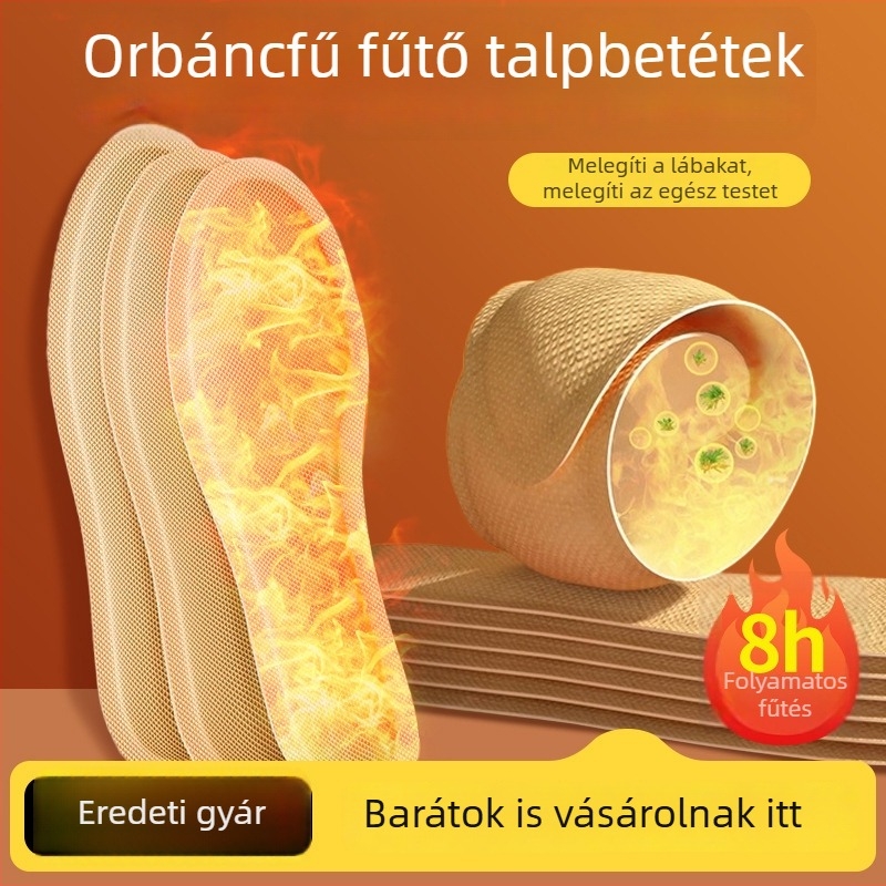 Önmelegítő talpak Mugwort melegítő tapaszokkal, téli egyszer használatos papucsok/otthoni cipő, uniszex