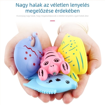 Gyerekek mágneses horgászjáték vízi játékhoz, úszó kognitív fejlesztéssel, kétoldalas háromdimenziós halakkal és műanyag horgászbot (4-6 éveseknek)