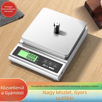 Longbei LB-18 konyhai mérleg, mérési tartomány 0,5 g–3 kg, elektronikus, USB töltés vagy 2 db száraz elem