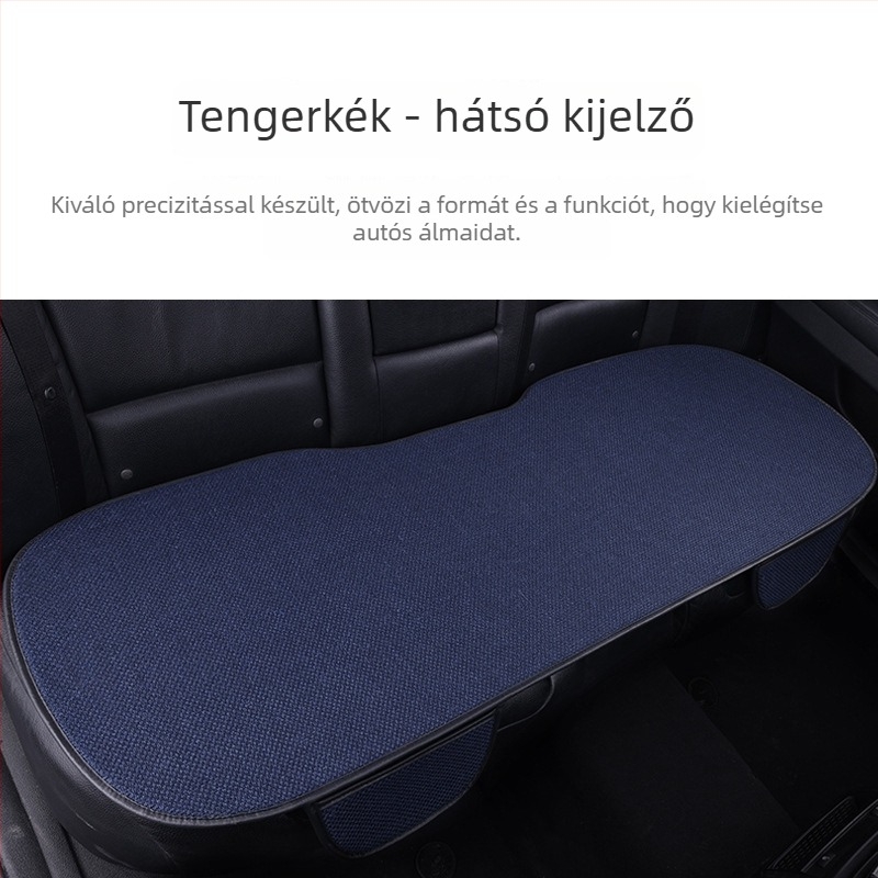 Lenvászon autóülés-párnahuzat készlet, három darab, lélegző, egész éves használatra, univerzális, töltőanyag nélküli