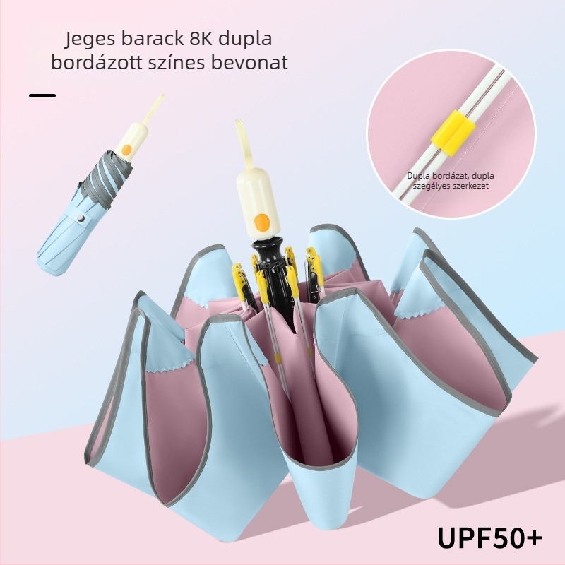 Fulilai automata napernyő UPF>50, 8 üvegszálas borda és acél tengely (automata nyitás-zárás, UPF>50, 8 borda, acél tengely)