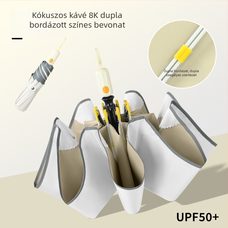 Fulilai automata napernyő UPF>50, 8 üvegszálas borda és acél tengely (automata nyitás-zárás, UPF>50, 8 borda, acél tengely)