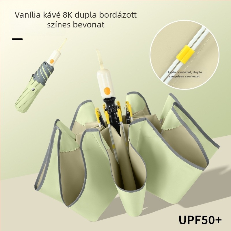 Fulilai automata napernyő UPF>50, 8 üvegszálas borda és acél tengely (automata nyitás-zárás, UPF>50, 8 borda, acél tengely)