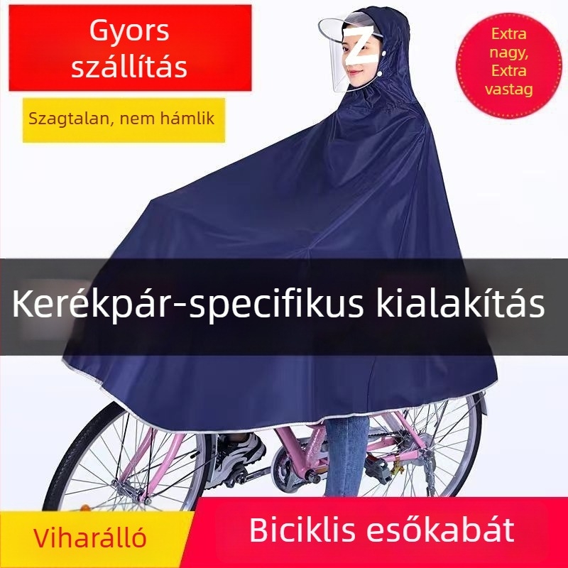 Kerékpáros poncsó – vast Oxford szövet, felnőtteknek, modern minimalist stílus