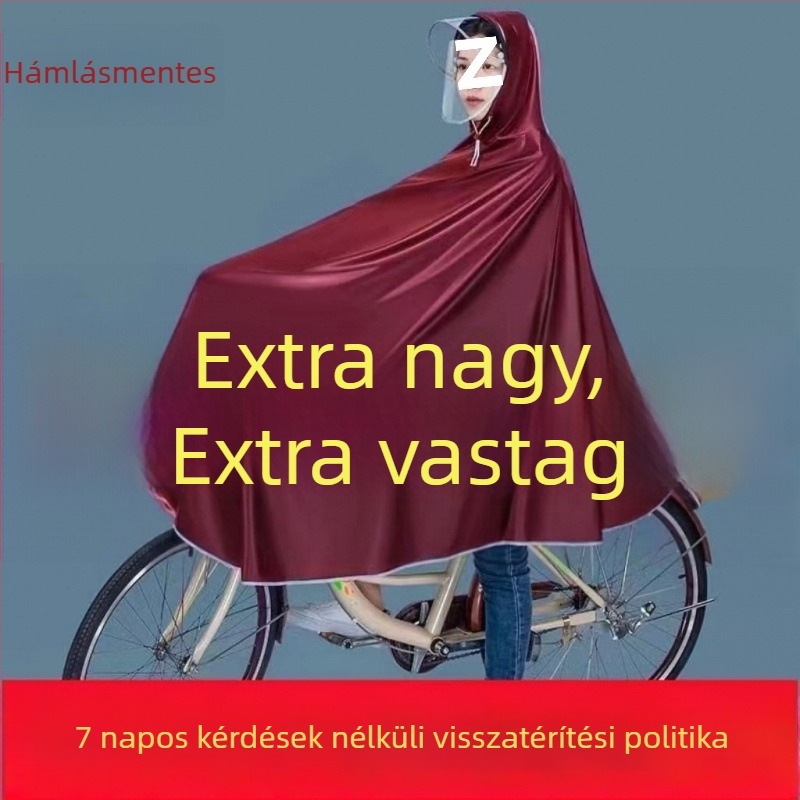 Kerékpáros poncsó – vast Oxford szövet, felnőtteknek, modern minimalist stílus