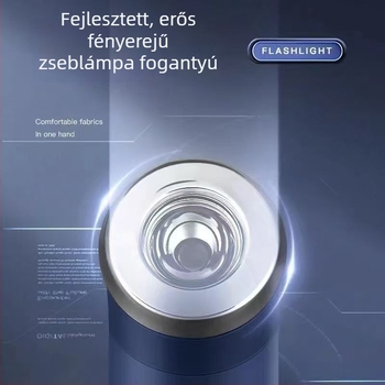 LED zseblámpa és esernyő – automata nyitás, kettős használat, szélálló, UV-védelem UPF50+, összecsukható