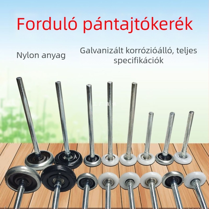 Elektromos távirányítású garázsajtó görgő, nylon görgő és fém csapágy