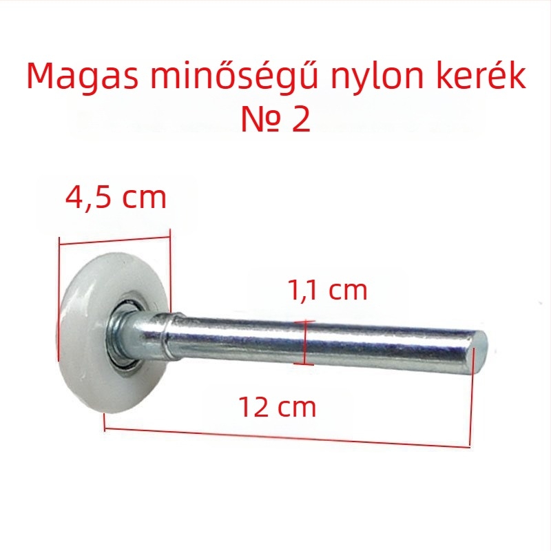 Elektromos távirányítású garázsajtó görgő, nylon görgő és fém csapágy