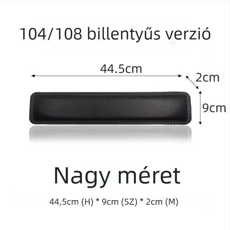 Memóriahabos csuklópánt mechanikus billentyűzethez, bőrfelülettel, kompatibil 87–108 billentyűhöz, 150 g súlyú, kopásálló
