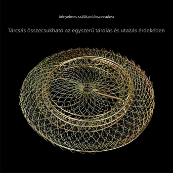 Összecsukható rozsdamentes acél halászkosár anti-akasztás dizájnnal, garnéla- és rákfogáshoz
