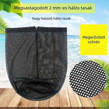 2 mm szemmel ellátott hálószseb a horgászathoz, összenyomható