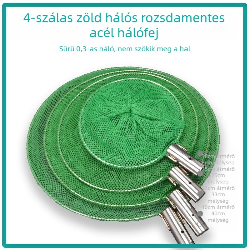 Csomó nélküli vasgyűrűs hálófej kis szemű hálókhoz