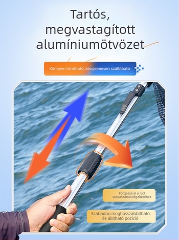 Weihe Sports háromszög alakú összecsukható háló 14# teleszkópos úszó hordozható horgász háló