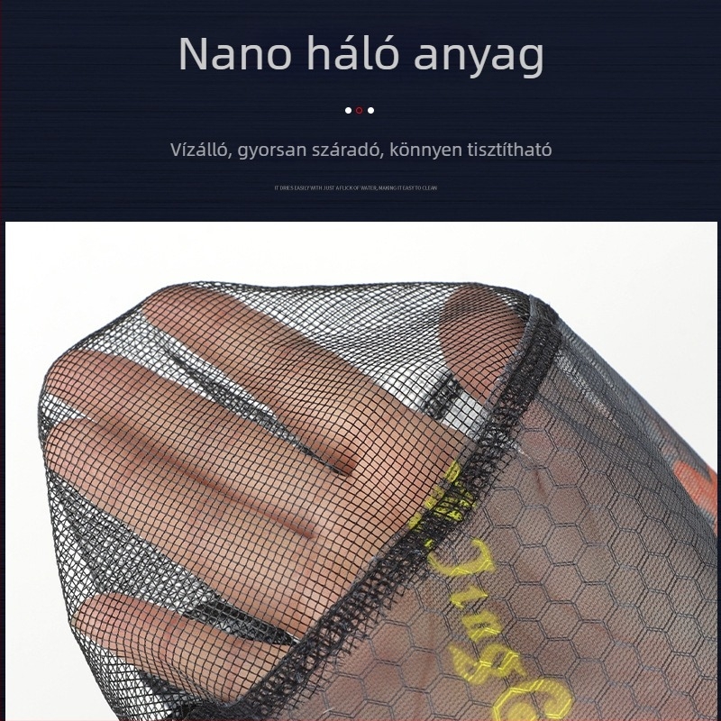 Horgász hálófej — ultra-könnyű alumíniumötvözet, Anti-Hook kialakítás, verseny típus (Nano háló; teherbírás 5; mélység 26 cm)