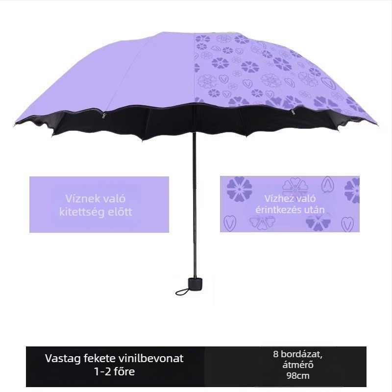 Reklámnapernyő 210T anyaggal, 8 acél bordázat, kézi nyitás-zárás, UPF > 50