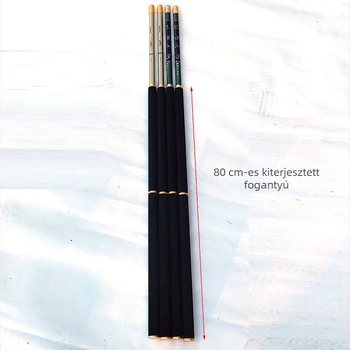 Szénszálas merítőnyél horgászathoz, egyrészes, 200 g, nem kinyitható