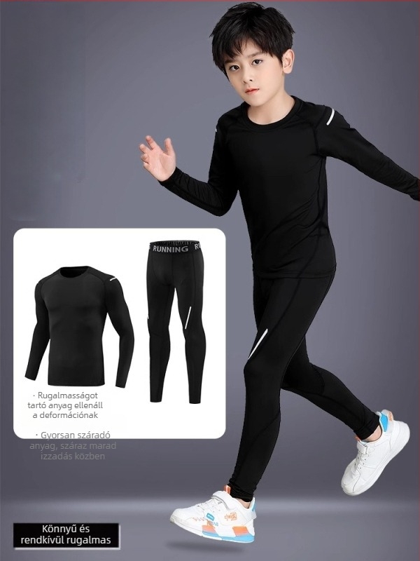 Gyerekek kosárlabda edzésruha készlet, uniszex felső az iskolai csapat számára, poliészter 92%, bélés: spandex 8%