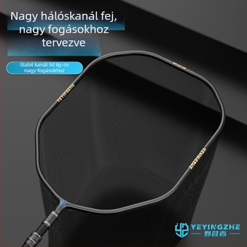 Kempinghez készült leszálló hálófej, nylon hálóval, teherbírás 50 kg, mélység 54 cm