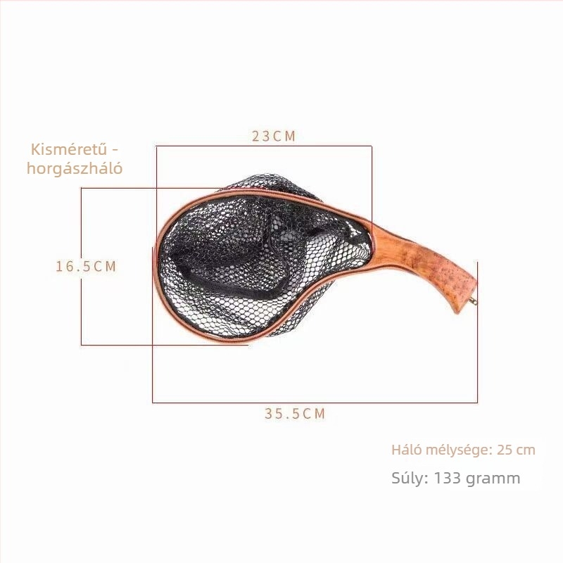 Egret Fly Horgászháló fly fishinghez folyóparton, kámforfa, tömörfa