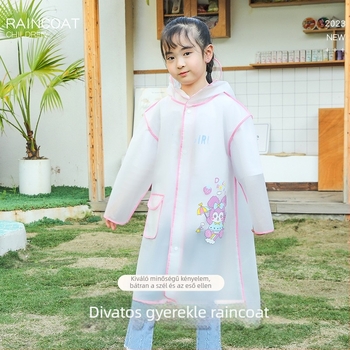 Gyermekek esőponcsó – rajzfilm mintázatú, EVA anyag, vastagított, teljes testet védő vízálló, egy darabban