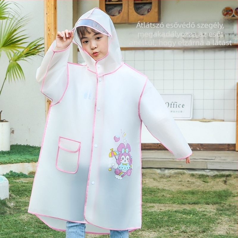 Gyermekek esőponcsó – rajzfilm mintázatú, EVA anyag, vastagított, teljes testet védő vízálló, egy darabban