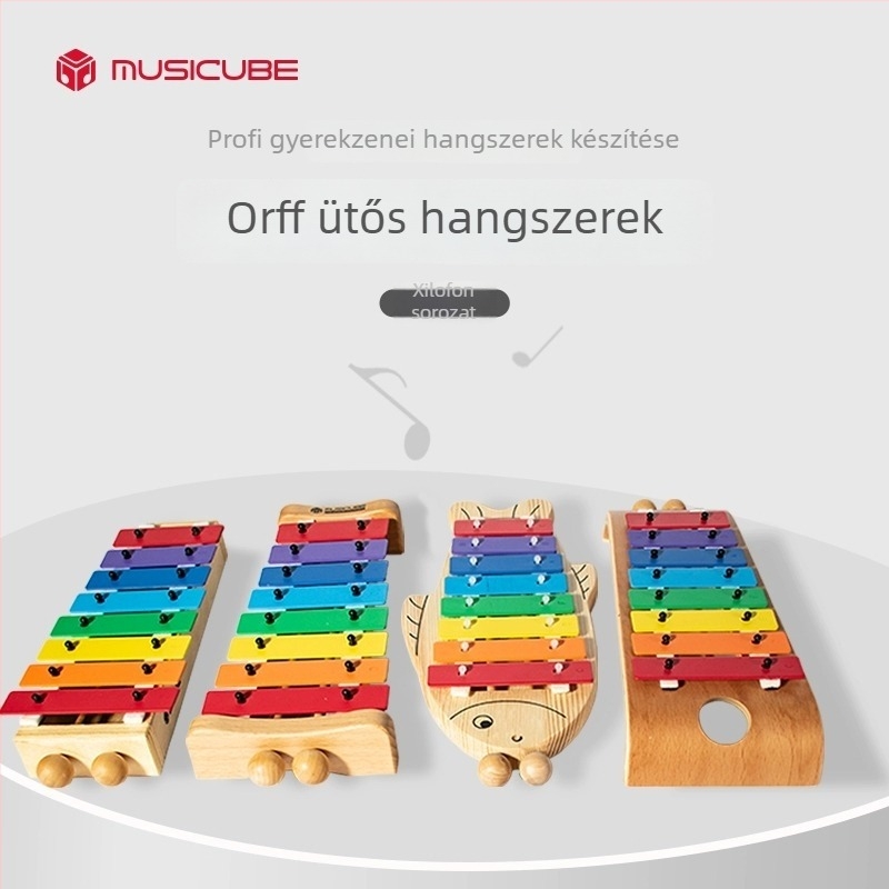 Fa nyolc hangú kézi ütőhangszer – xilofon csecsemőknek és kisgyermekeknek (0–3 évesek) – Orff hangszer