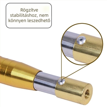 Rozsdamentes acél hálóbot, összecsukható, megerősített, kiterjeszthető