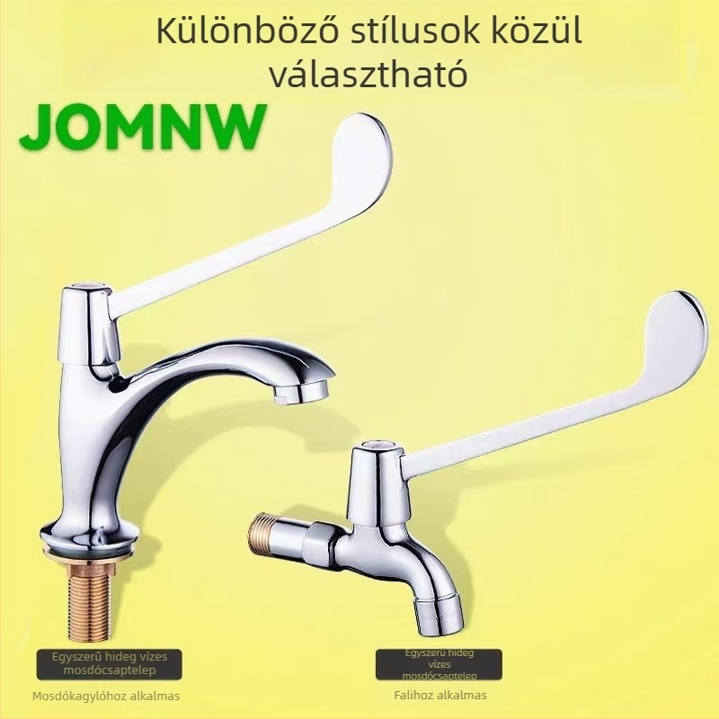 Orvosi csaptelep műtőben és laboratóriumban, ívelt kialakítású és hosszú nyéllel; egység hideg-meleg víz keverő (réz; 0–90°C; névleges nyomás 1.0; kerámiadiskos szelep; modell jo-085)