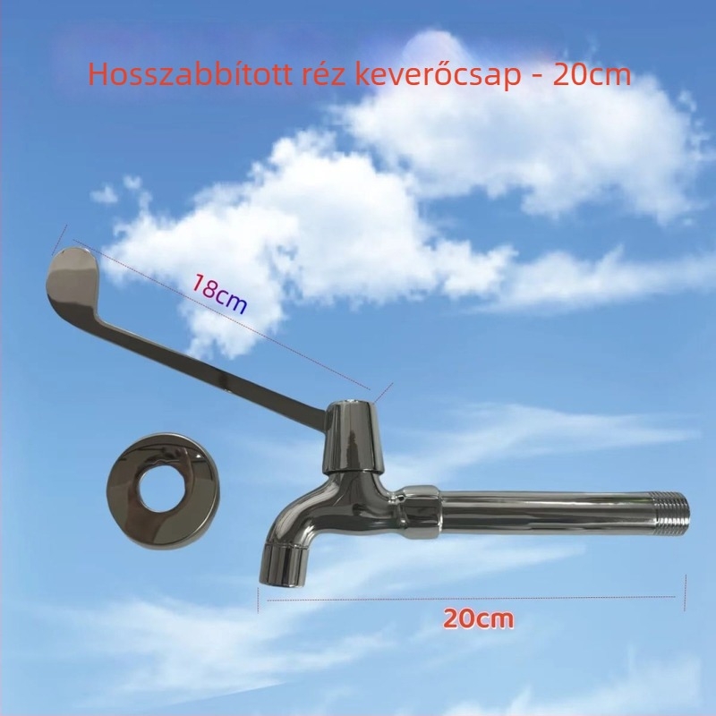 Orvosi csaptelep műtőben és laboratóriumban, ívelt kialakítású és hosszú nyéllel; egység hideg-meleg víz keverő (réz; 0–90°C; névleges nyomás 1.0; kerámiadiskos szelep; modell jo-085)