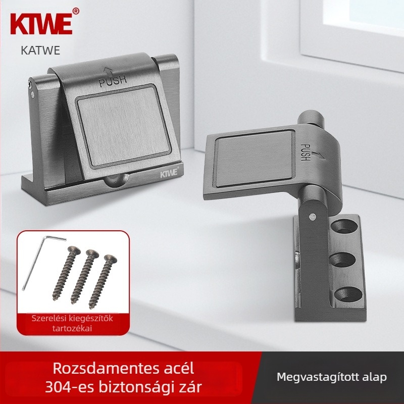 Kateway 304 Ajtóvédelmi csat, cink ötvözet, elektroplattolt felület, modern minimális stílus