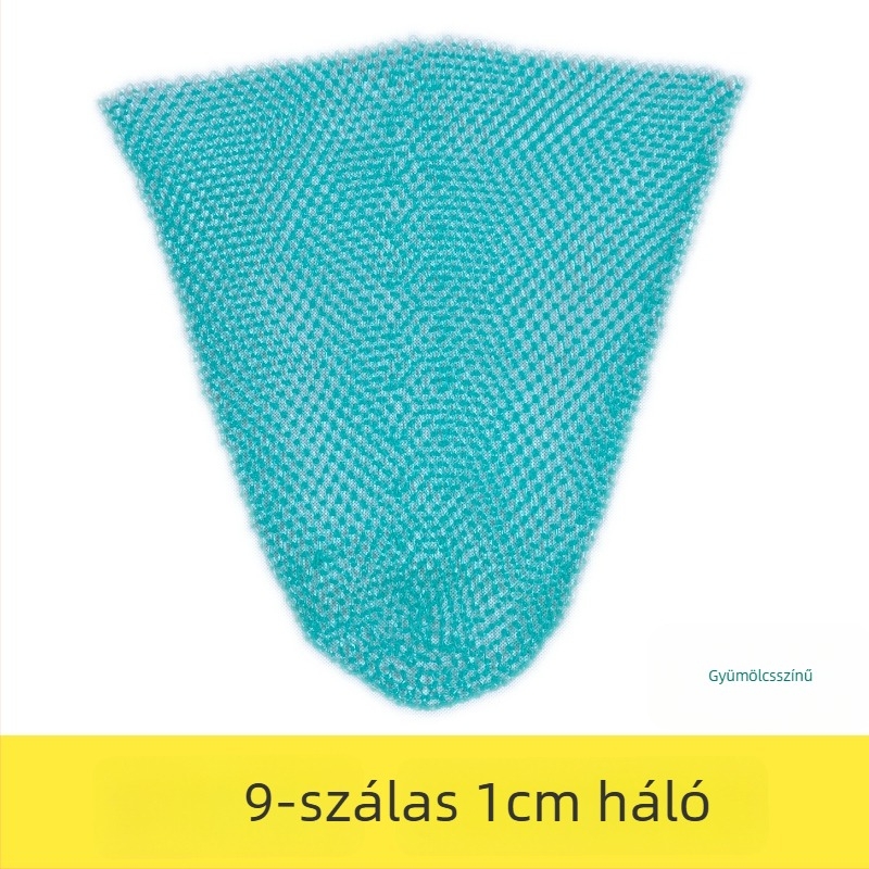 Kézzel szőtt háló táska apró lyukakkal, 9- és 6-szálas fonalból