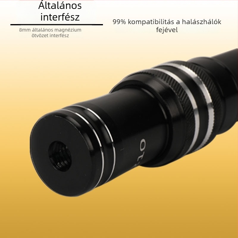 Hálós horgászbot, magas széntartalmú, 2 részes, összecsukható