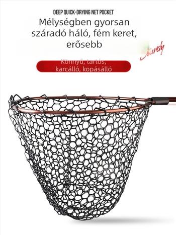 Taiyu teleszkópos horgász háló mélyített rekesszel, gumi és üvegszálból készül