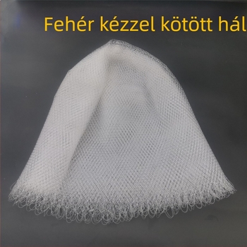 Kézzel szőtt horgász hálózsák táska gumírozott huzalból, teherbírás 25 kg, mélység 49–65 cm