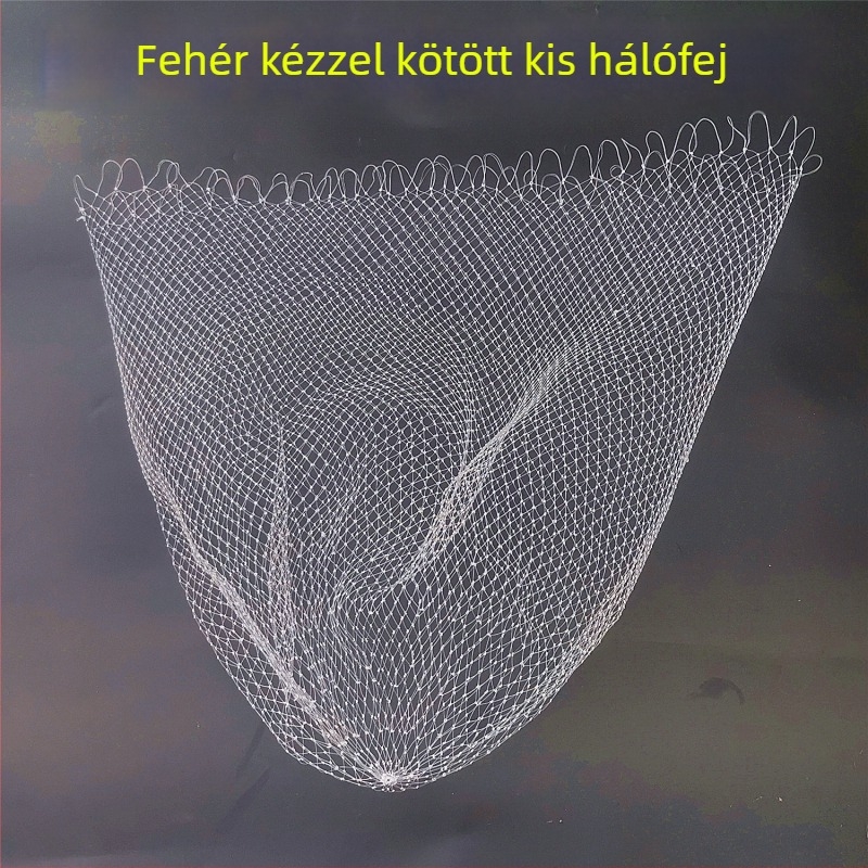 Kézzel szőtt horgász hálózsák táska gumírozott huzalból, teherbírás 25 kg, mélység 49–65 cm