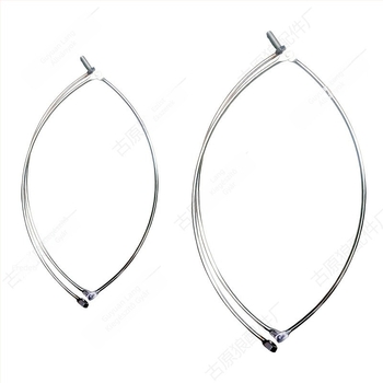 Rozsdamentes acélból készült horgász háló keret, összecsukható, háromszög alakú hálófej