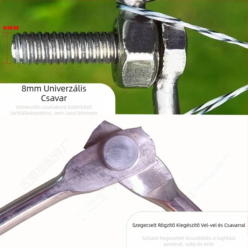 Rozsdamentes acélból készült horgász háló keret, összecsukható, háromszög alakú hálófej