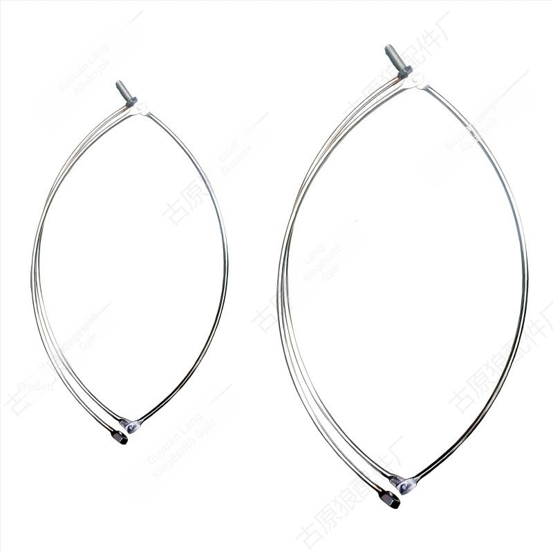 Rozsdamentes acélból készült horgász háló keret, összecsukható, háromszög alakú hálófej