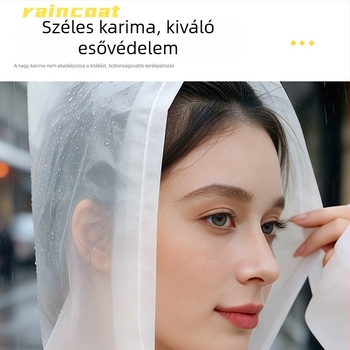 EVA esőponcsó felnőtteknek, hosszított méret, teljes testvédelmet nyújt túrákhoz és utazásokhoz