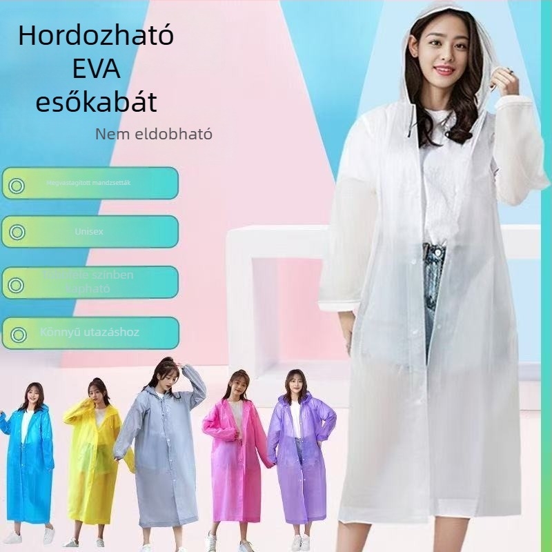 Egyszer használatos esőkabát hegymászáshoz és túrázáshoz, hordozható kültéri esőkabát, koncertspecifikus esőkabát, vastagított és megnagyobbított utazási esőkabát