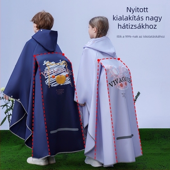 Gyerekeknek készült köpeny-stílusú esőkabát, EVA anyag, Cartoon dizájn, vízálló PU ragasztóréteg, gyerekeknek
