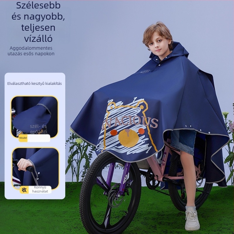 Gyerekeknek készült köpeny-stílusú esőkabát, EVA anyag, Cartoon dizájn, vízálló PU ragasztóréteg, gyerekeknek