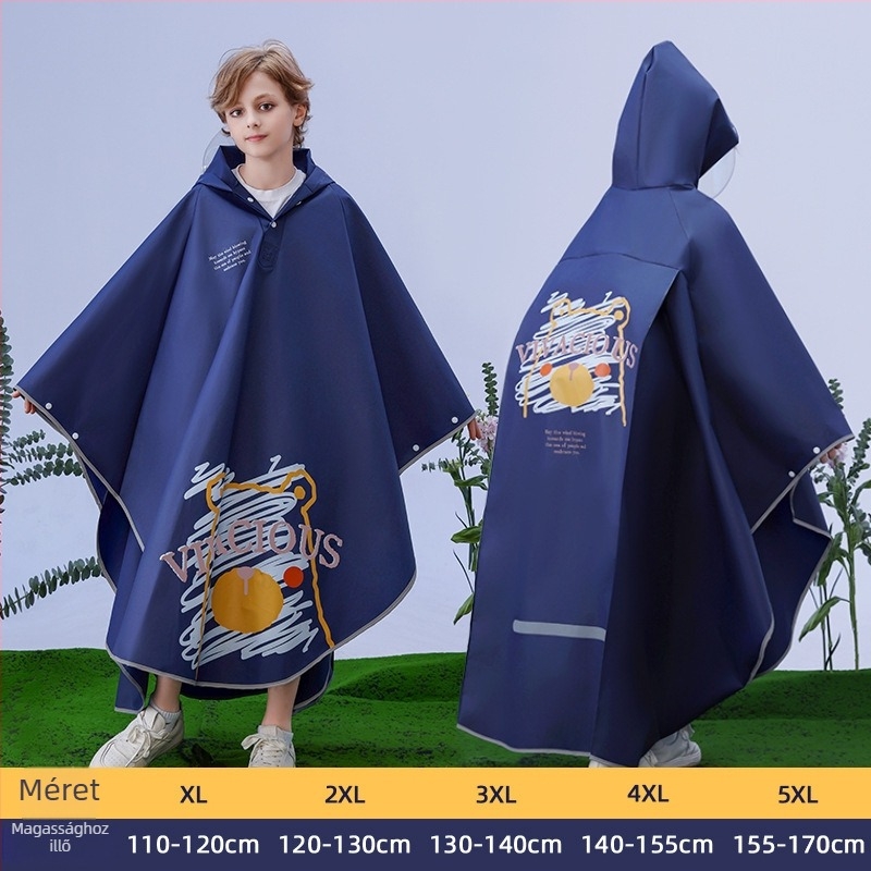 Gyerekeknek készült köpeny-stílusú esőkabát, EVA anyag, Cartoon dizájn, vízálló PU ragasztóréteg, gyerekeknek